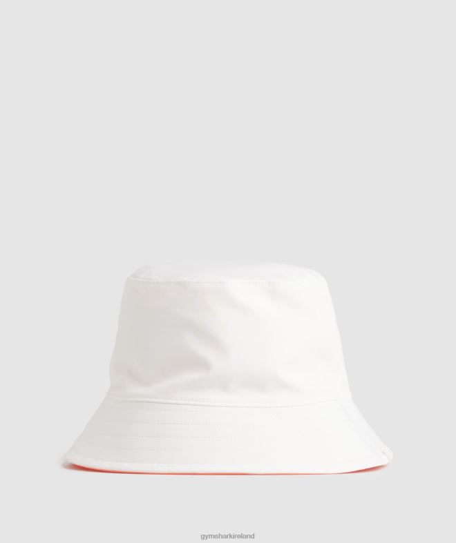 Unisex Reversible Bucket Hat 8004D1139 Gymshark White/Orange/Peach