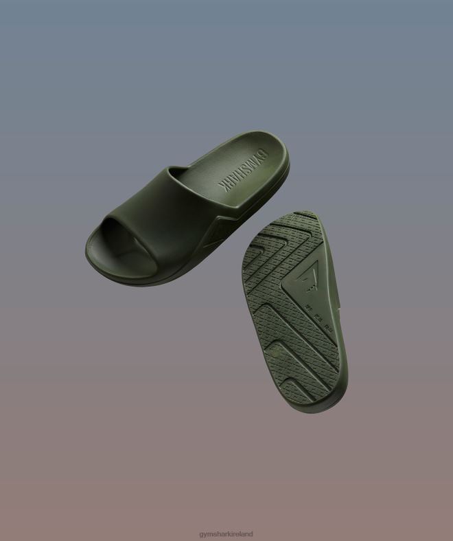 Unisex Rest Day Slides 8004D1065 Gymshark Core Olive