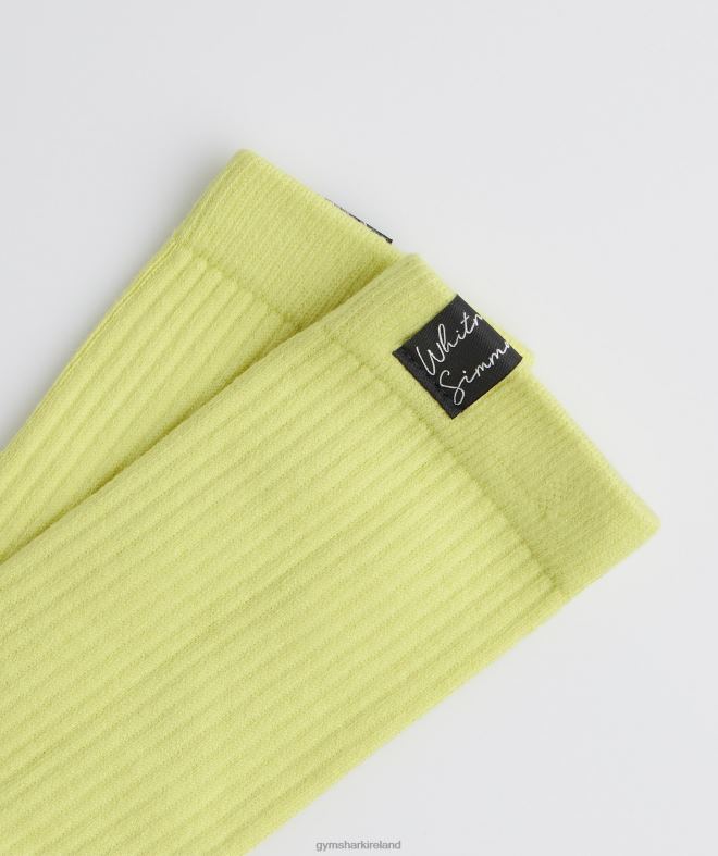 Unisex Whitney Tab Crew Socks 1pk 8004D1090 Gymshark Sea Kelp Green