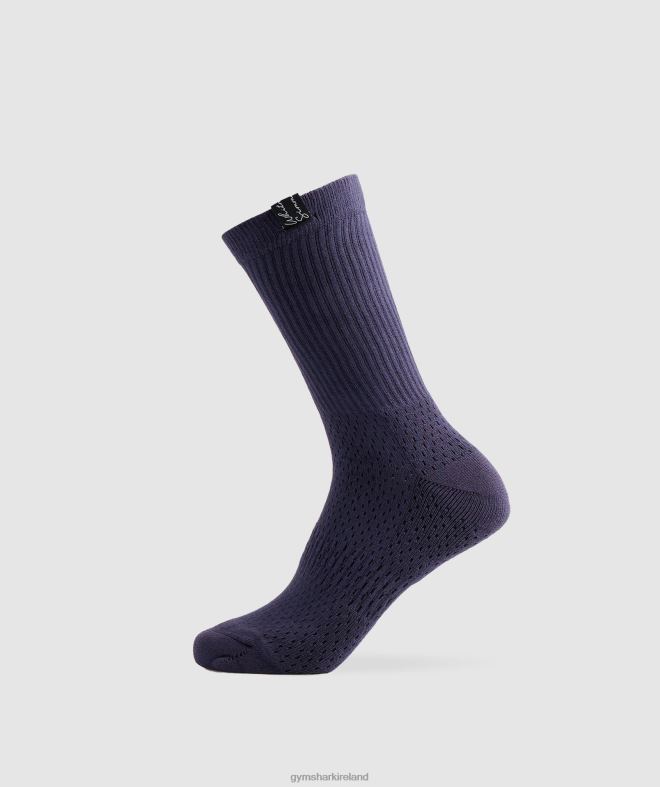 Unisex Whitney Tab Crew Socks 1pk 8004D1096 Gymshark Indigo Navy