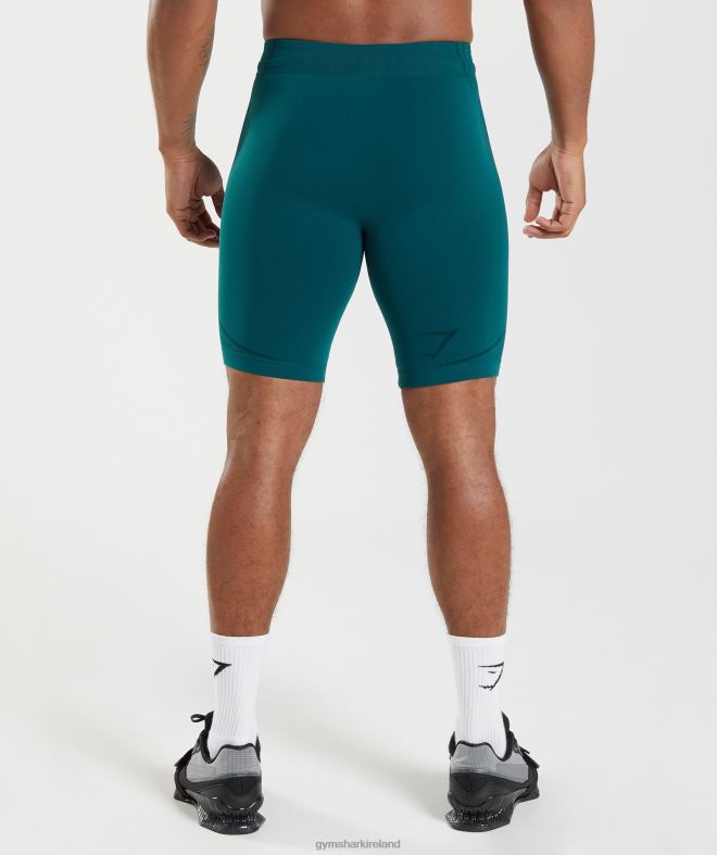 Men 315 Seamless 1/2 Shorts 8004D1038 Gymshark Winter Teal/Black