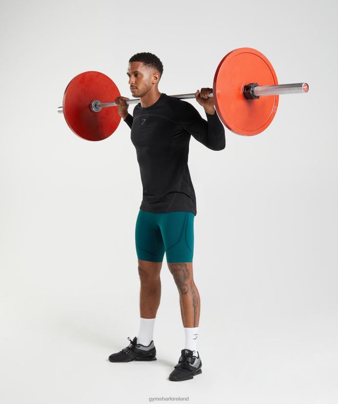 Men 315 Seamless 1/2 Shorts 8004D1038 Gymshark Winter Teal/Black