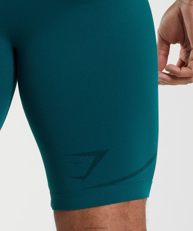 Men 315 Seamless 1/2 Shorts 8004D1038 Gymshark Winter Teal/Black