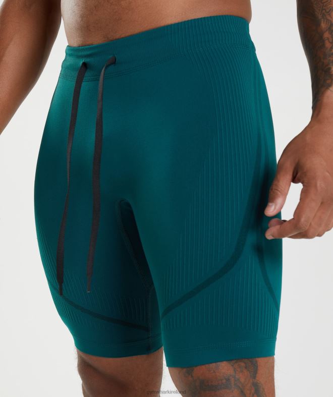 Men 315 Seamless 1/2 Shorts 8004D1038 Gymshark Winter Teal/Black