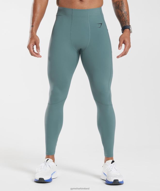 Men Control Baselayer Leggings 8004D1033 Gymshark Thunder Blue