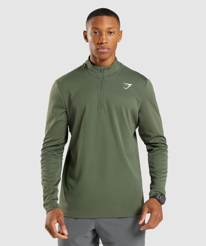 Men Arrival 1/4 Zip Pullover 8004D871 Gymshark Core Olive