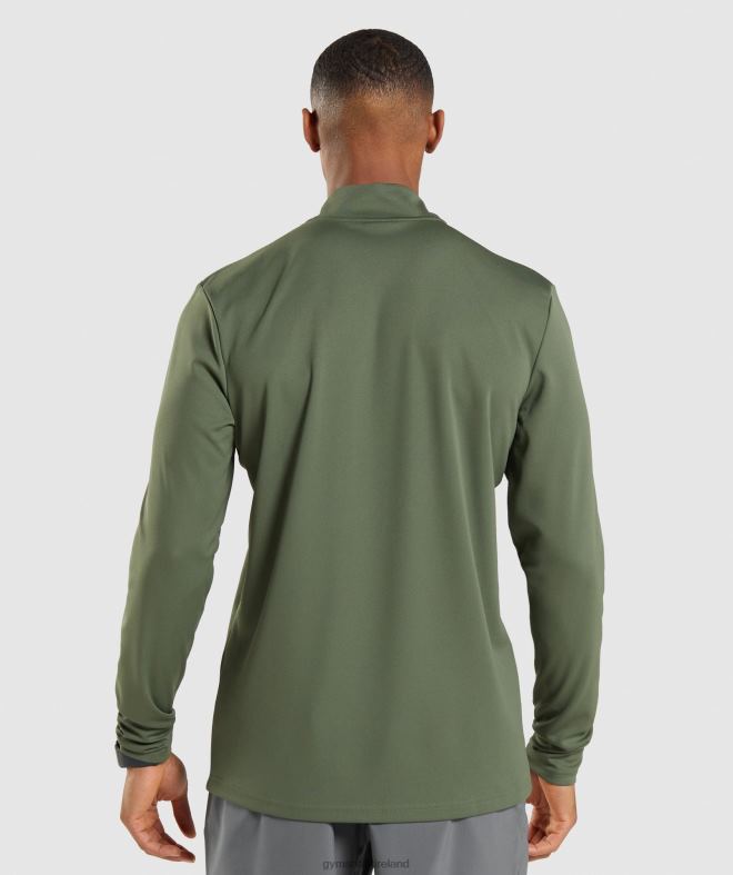 Men Arrival 1/4 Zip Pullover 8004D871 Gymshark Core Olive