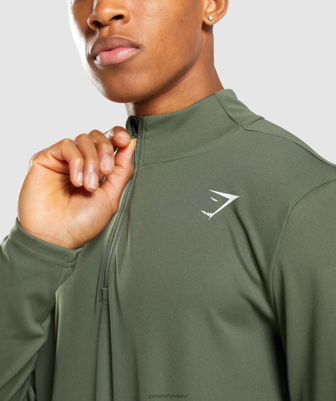 Men Arrival 1/4 Zip Pullover 8004D871 Gymshark Core Olive