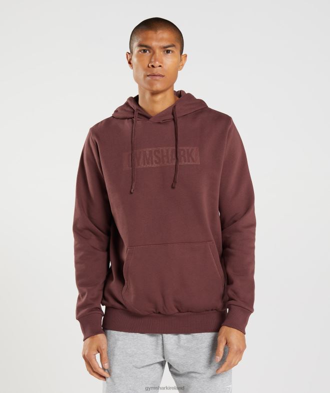 Men Block Hoodie 8004D874 Gymshark Cherry Brown