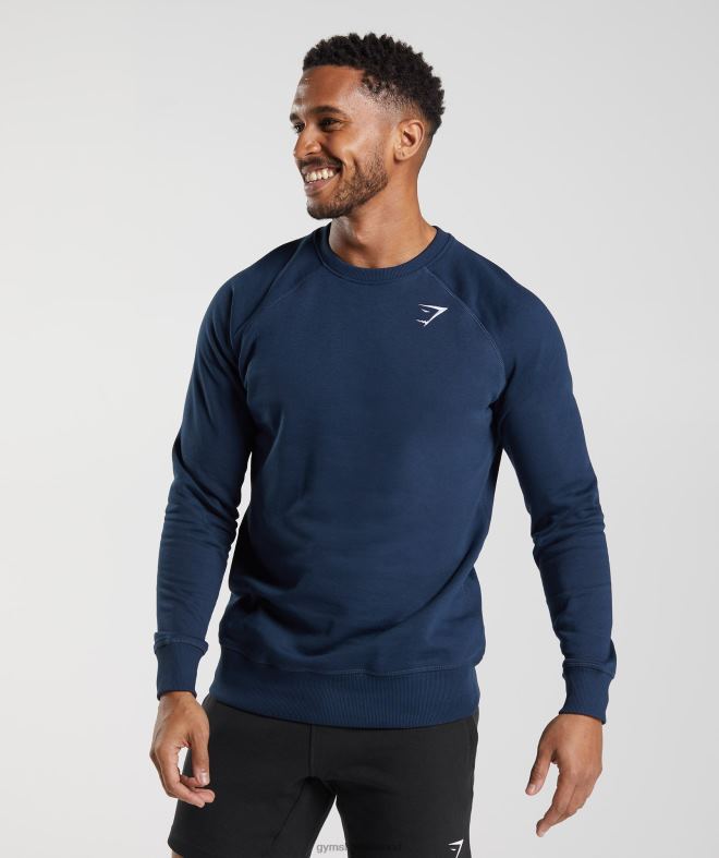Men Crest Sweatshirt 8004D814 Gymshark Navy