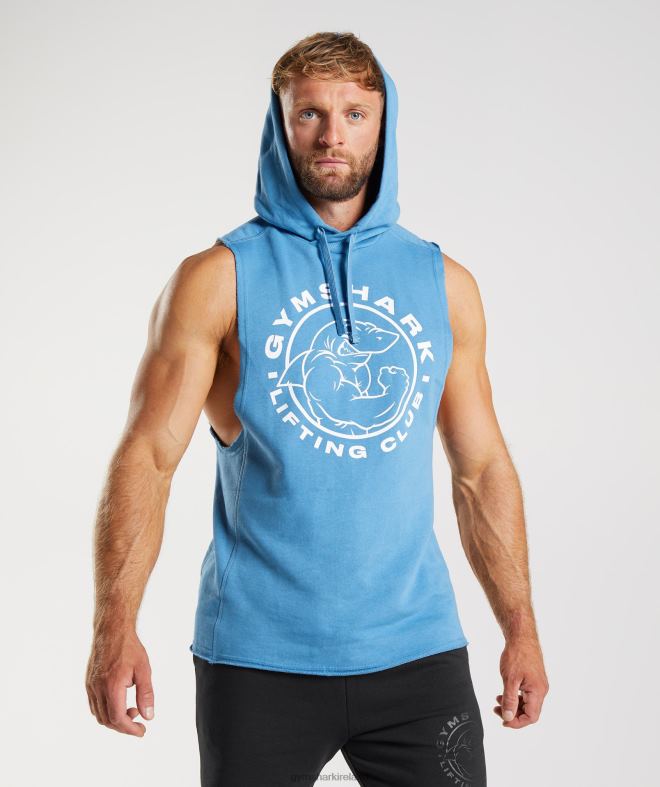 Men Legacy Drop Arm Hoodie 8004D829 Gymshark Coastal Blue