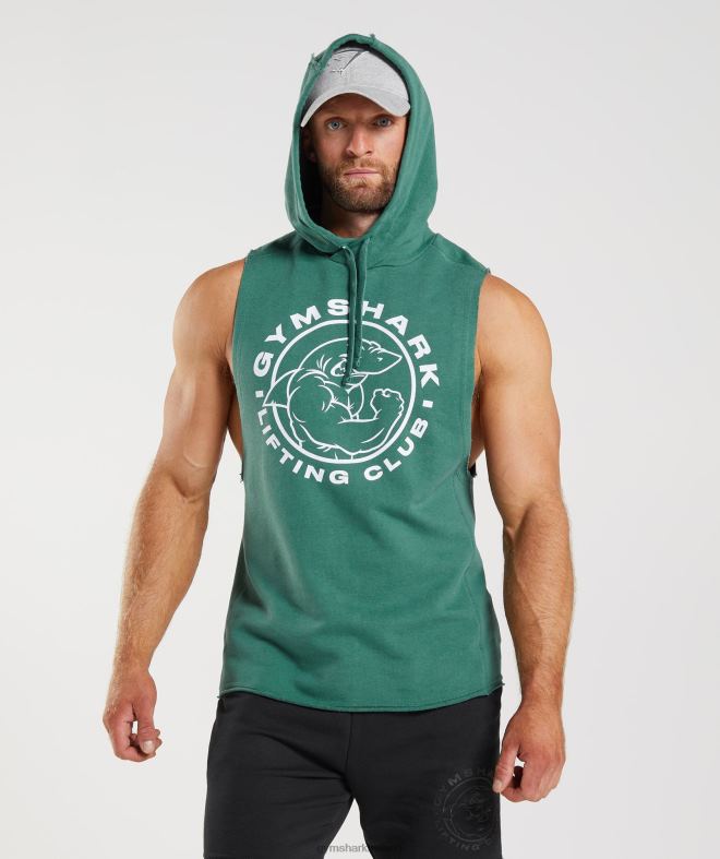 Men Legacy Drop Arm Hoodie 8004D842 Gymshark Hoya Green