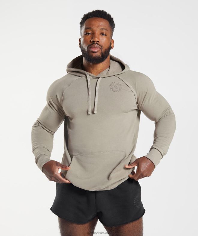 Men Legacy Hoodie 8004D854 Gymshark Ecru Brown