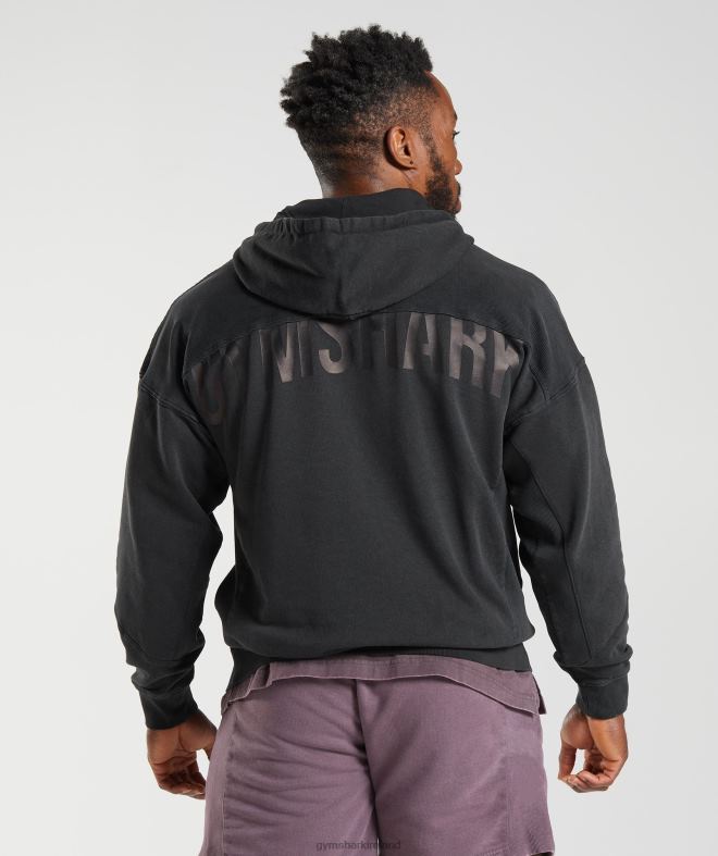 Men Power Washed Hoodie 8004D835 Gymshark Black
