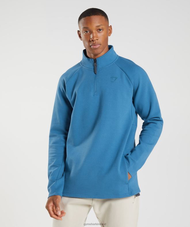 Men Rest Day 1/4 Zip 8004D832 Gymshark Lakeside Blue
