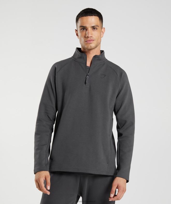 Men Rest Day 1/4 Zip 8004D862 Gymshark Onyx Grey