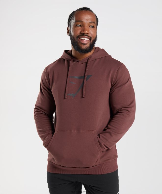 Men Sharkhead Infill Hoodie 8004D863 Gymshark Cherry Brown