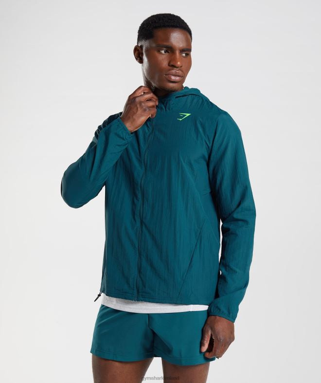 Men Sport Windbreaker 8004D816 Gymshark Winter Teal