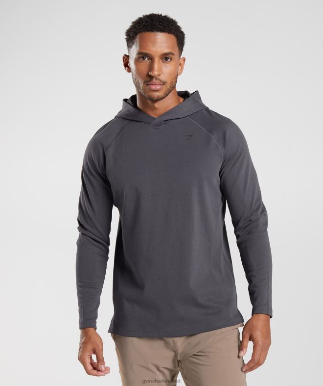 Men Studio Hoodie 8004D867 Gymshark Onyx Grey
