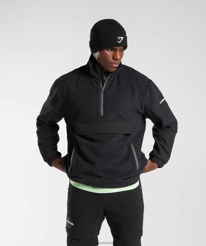 Men Vibes Fleece 1/4 Zip 8004D858 Gymshark Black