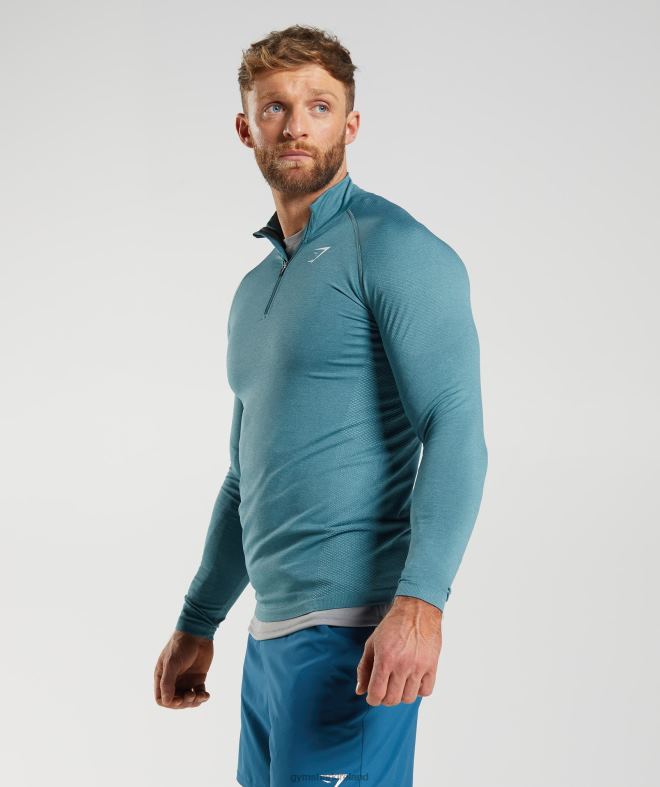 Men Vital 1/4 Zip 8004D857 Gymshark Thunder Blue/Iceberg Blue