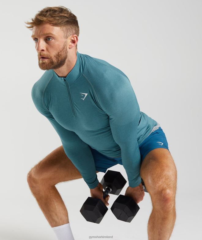 Men Vital 1/4 Zip 8004D857 Gymshark Thunder Blue/Iceberg Blue