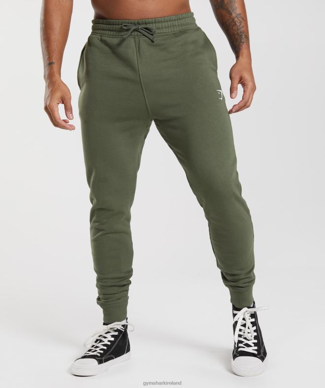 Men Crest Joggers 8004D1060 Gymshark Core Olive