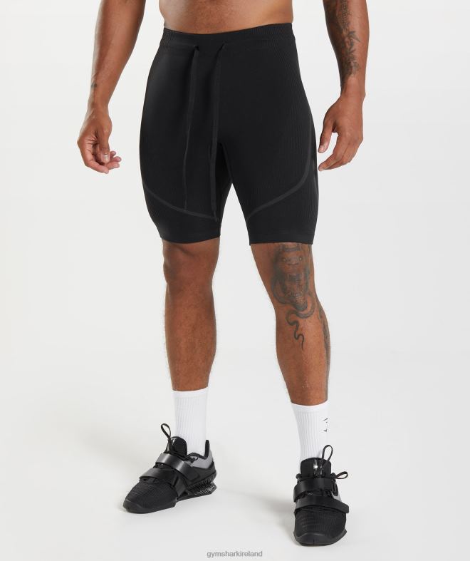 Men 315 Seamless 1/2 Shorts 8004D538 Gymshark Black/Charcoal Grey