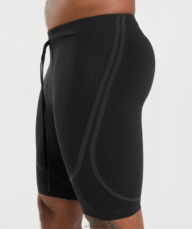 Men 315 Seamless 1/2 Shorts 8004D538 Gymshark Black/Charcoal Grey