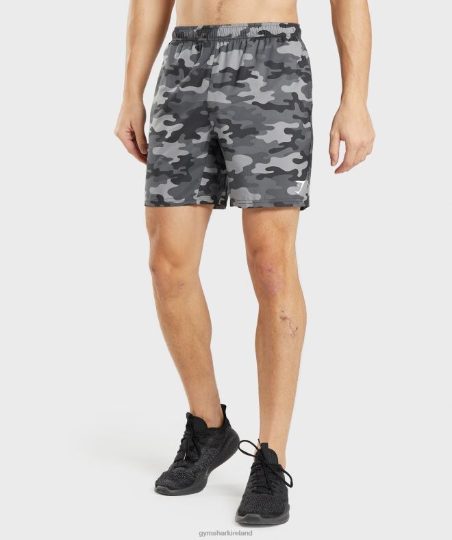 Men Arrival Shorts 8004D534 Gymshark Grey Print