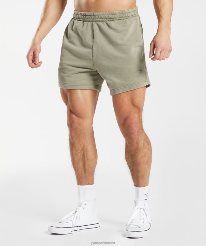 Men Power Washed 5 Shorts 8004D512 Gymshark Ecru Brown