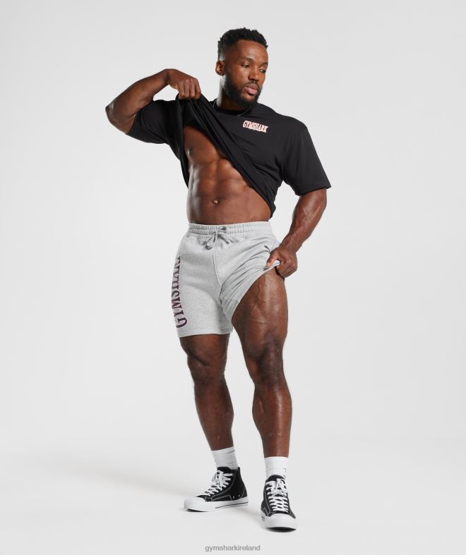 Men Retrowave Shorts 8004D535 Gymshark Light Grey Core Marl