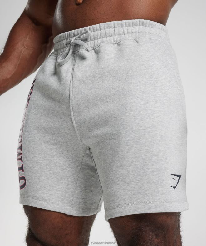 Men Retrowave Shorts 8004D535 Gymshark Light Grey Core Marl