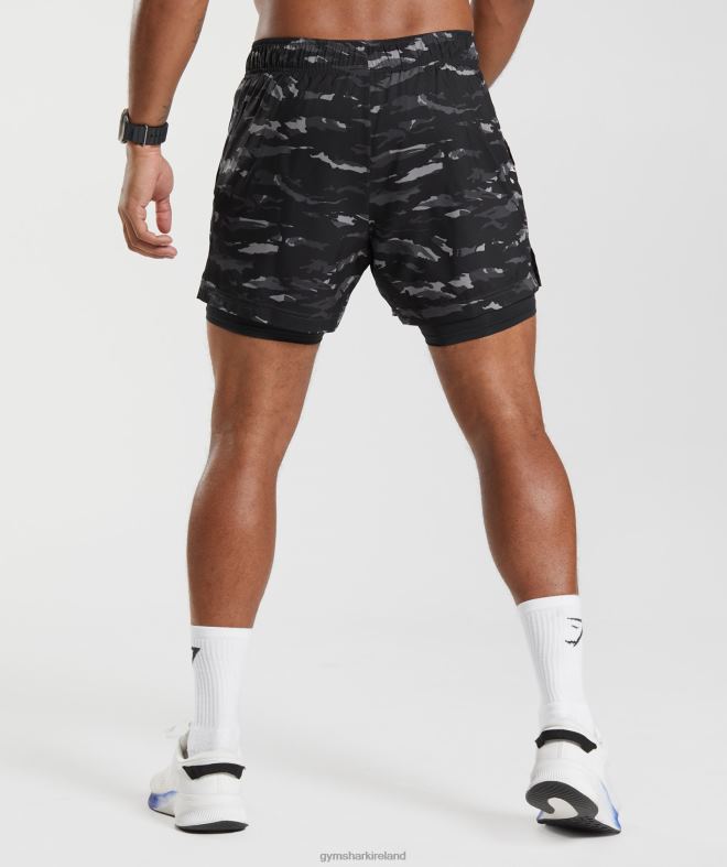 Men Sport 5 2 In 1 Shorts 8004D522 Gymshark Onyx Grey/Black