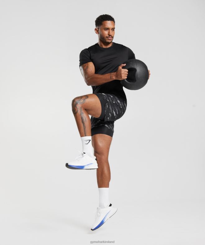 Men Sport 5 2 In 1 Shorts 8004D522 Gymshark Onyx Grey/Black