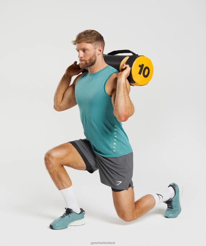 Men Sport 5 2 In 1 Shorts 8004D551 Gymshark Silhouette Grey/Black