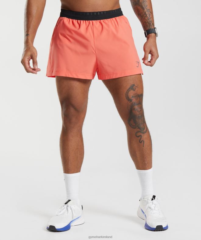 Men Sport Run 3 Shorts 8004D526 Gymshark Aerospace Orange