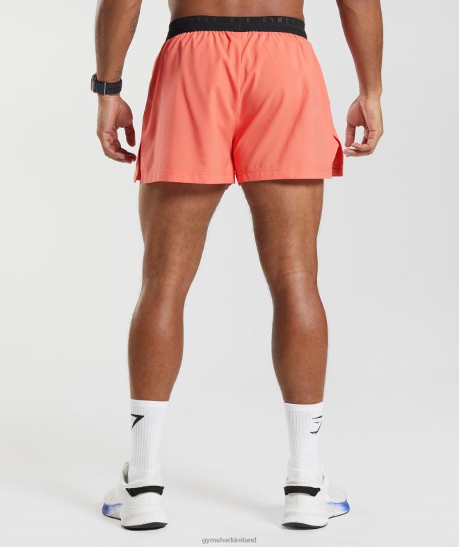 Men Sport Run 3 Shorts 8004D526 Gymshark Aerospace Orange