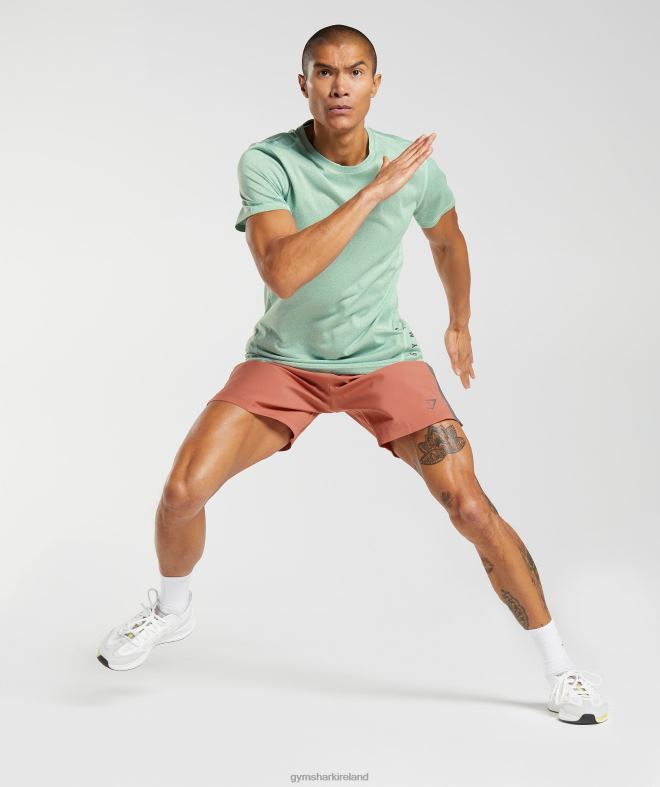 Men Sport Shorts 8004D531 Gymshark Persimmon Red/Silhouette Grey