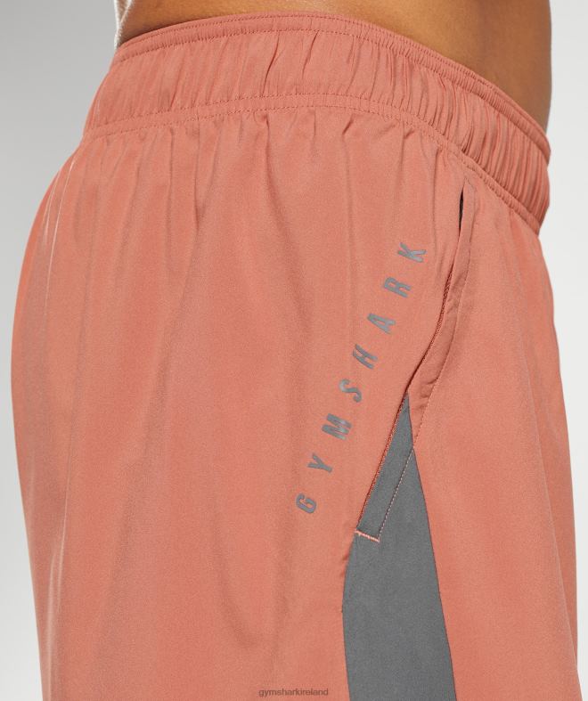 Men Sport Shorts 8004D531 Gymshark Persimmon Red/Silhouette Grey
