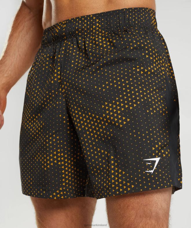 Men Sport Shorts 8004D552 Gymshark Turmeric Yellow Print