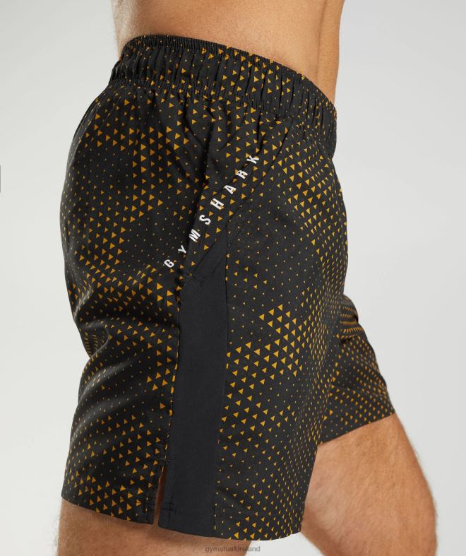 Men Sport Shorts 8004D552 Gymshark Turmeric Yellow Print