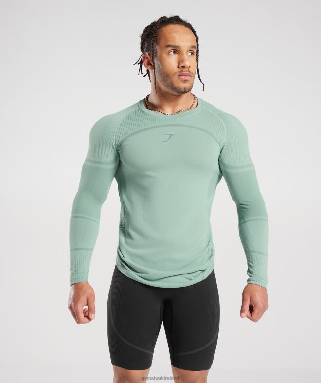 Men 315 Seamless Long Sleeve T-Shirt 8004D780 Gymshark Frost Teal/Ink Teal