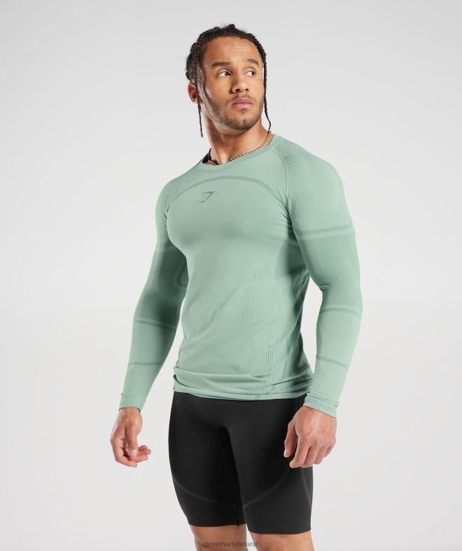 Men 315 Seamless Long Sleeve T-Shirt 8004D780 Gymshark Frost Teal/Ink Teal