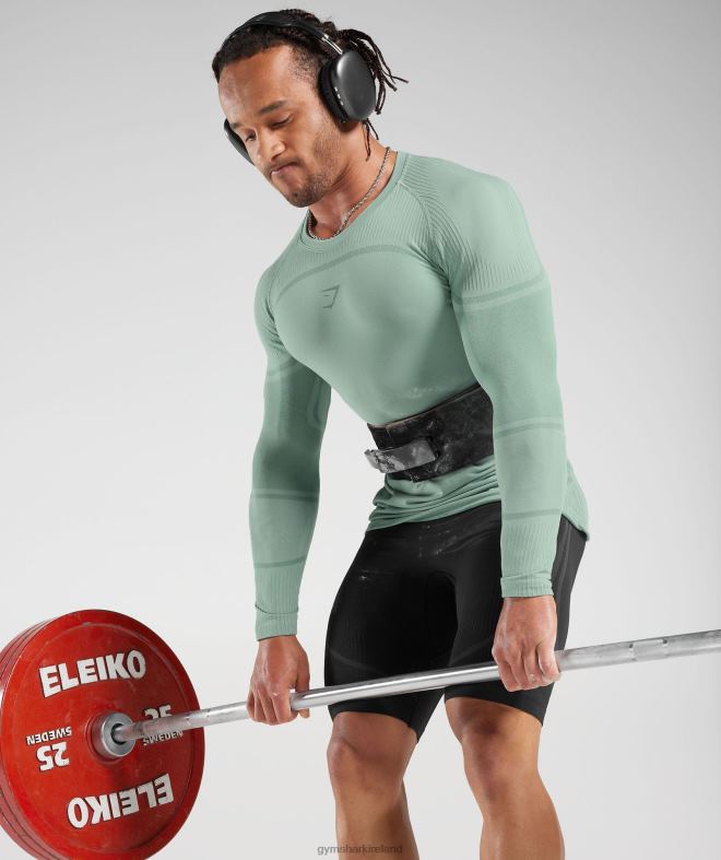 Men 315 Seamless Long Sleeve T-Shirt 8004D780 Gymshark Frost Teal/Ink Teal