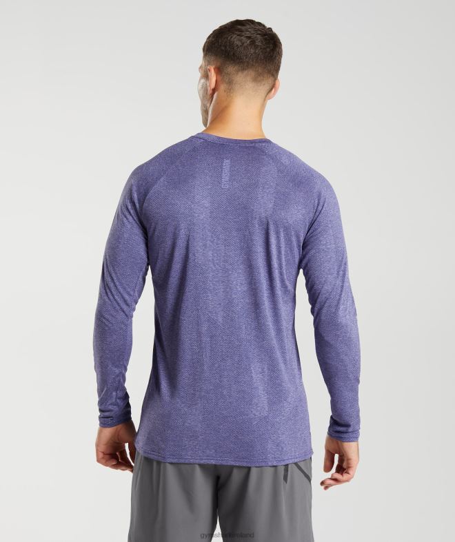 Men Apex Long Sleeve T-Shirt 8004D707 Gymshark Neptune Purple/Velvet Purple