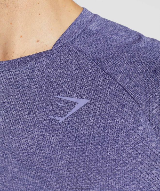 Men Apex Long Sleeve T-Shirt 8004D707 Gymshark Neptune Purple/Velvet Purple