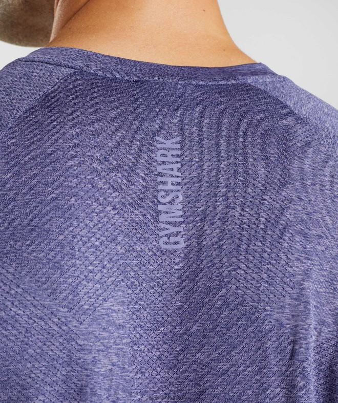 Men Apex Long Sleeve T-Shirt 8004D707 Gymshark Neptune Purple/Velvet Purple