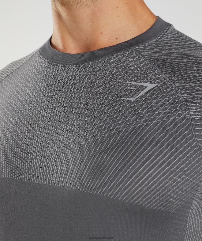 Men Apex Seamless Long Sleeve T-Shirt 8004D630 Gymshark Silhouette Grey/Smokey Grey