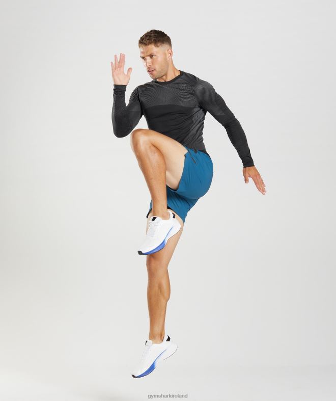 Men Apex Seamless Long Sleeve T-Shirt 8004D764 Gymshark Black/Silhouette Grey